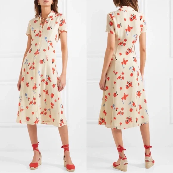 Reformation Dresses Reformation Sheila Dress Floral Shirtdress